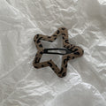 Leopard Print Hollow Out BB Clip Clouds Pentagram Hairpin