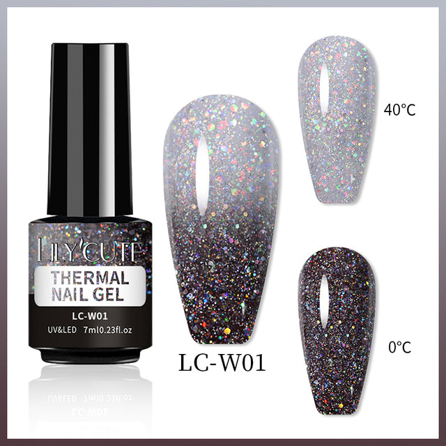 Lilycute Color Changing Thermal Gel Nail Polish Winter Purpl
