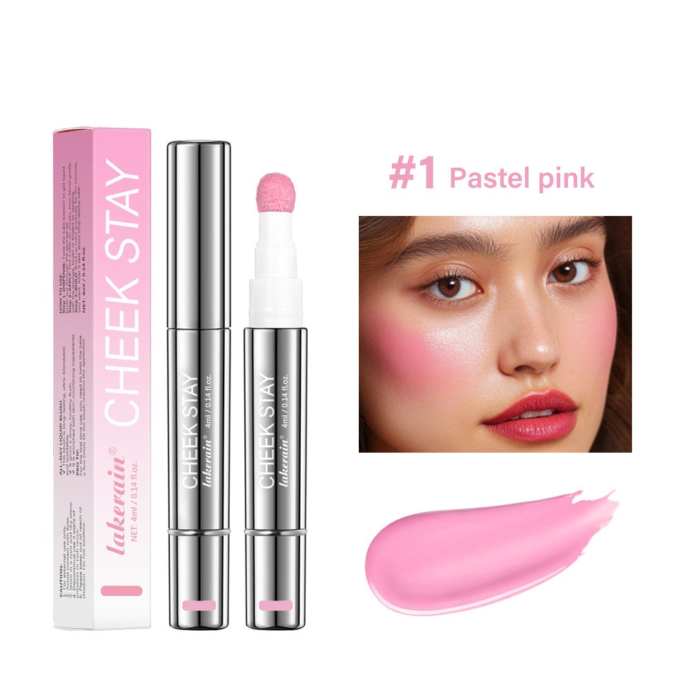 Lakerain 6 Colors Multifunctional Cosmetic Brush Liquid Highlight Blush Stick