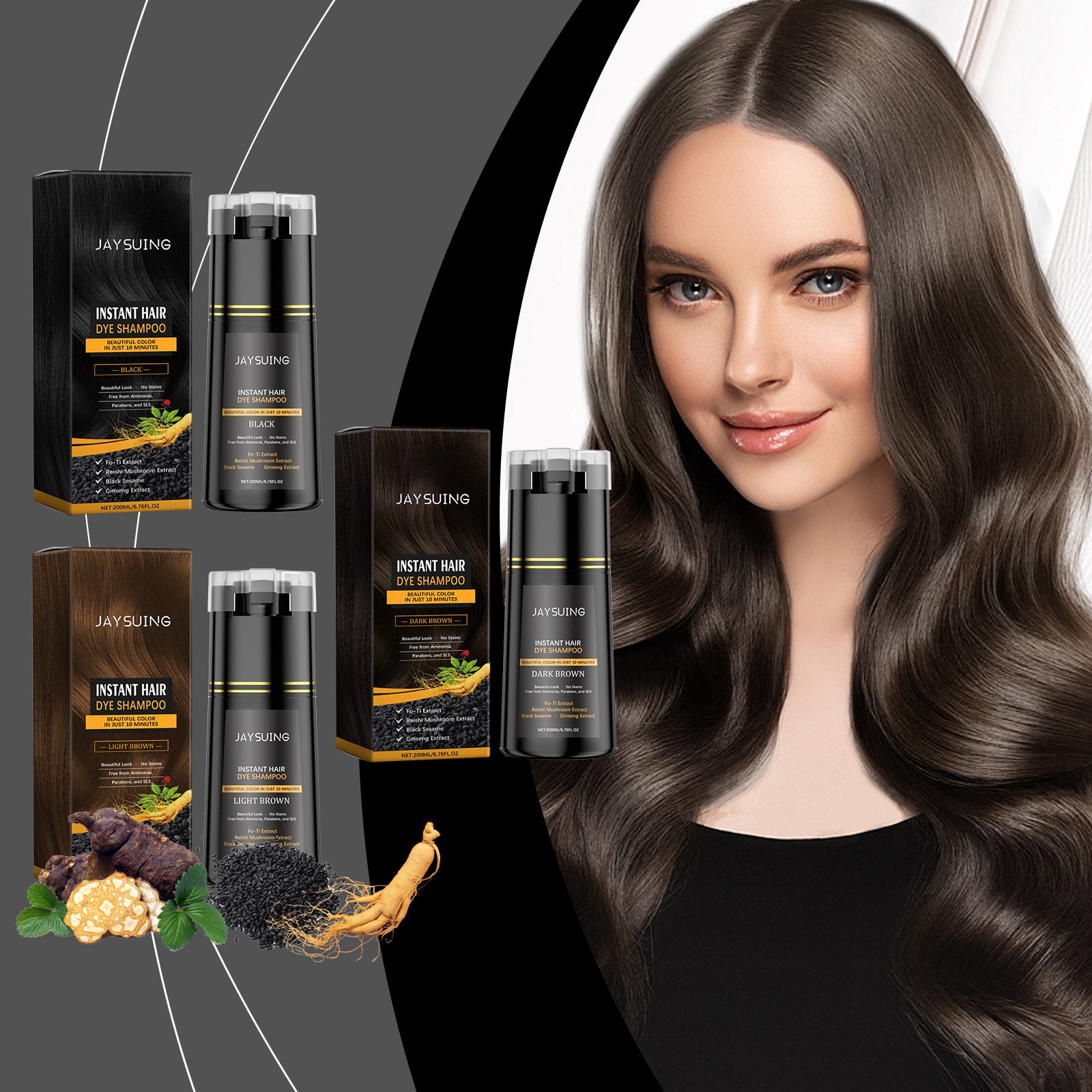 Plant Extract Maintenance DIY Long Lasting Color Rendering Trendy Soft Coloring Shampoo