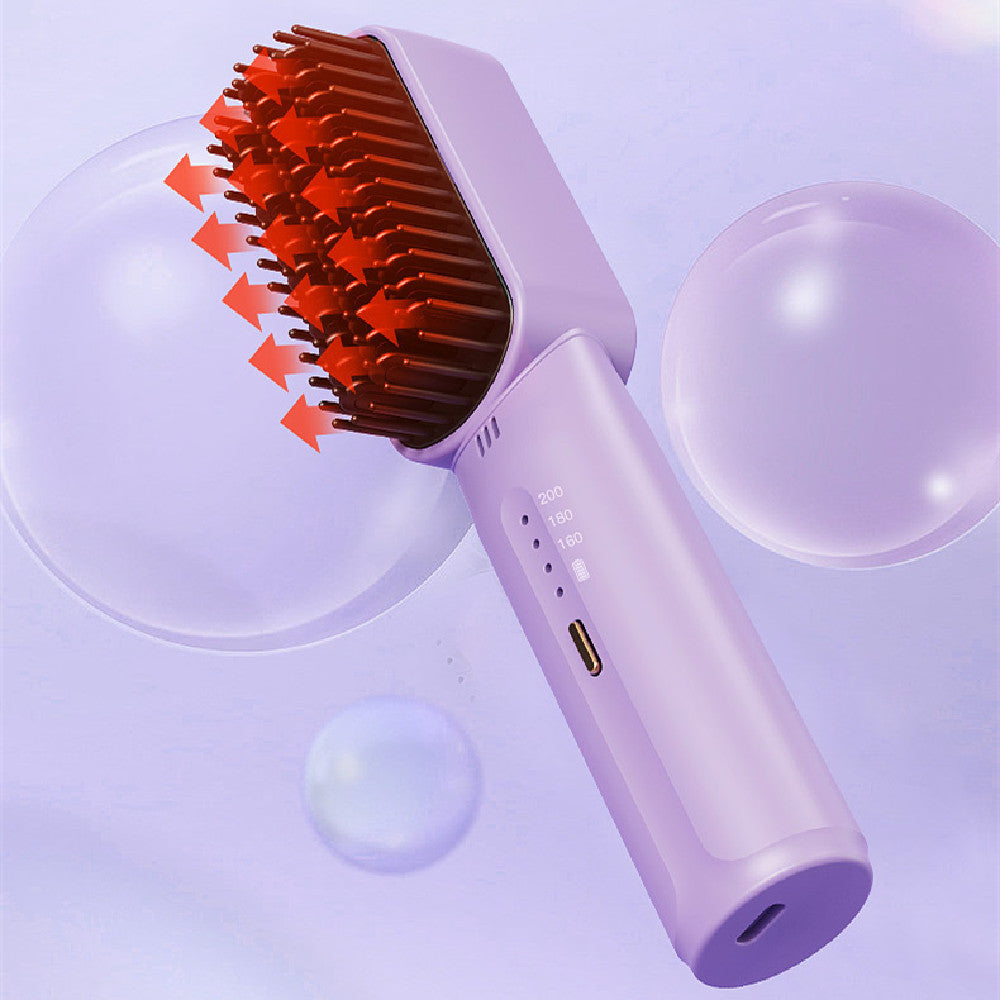 Wireless Straight Hair Comb Negative Ion Non Harmful Portable USB