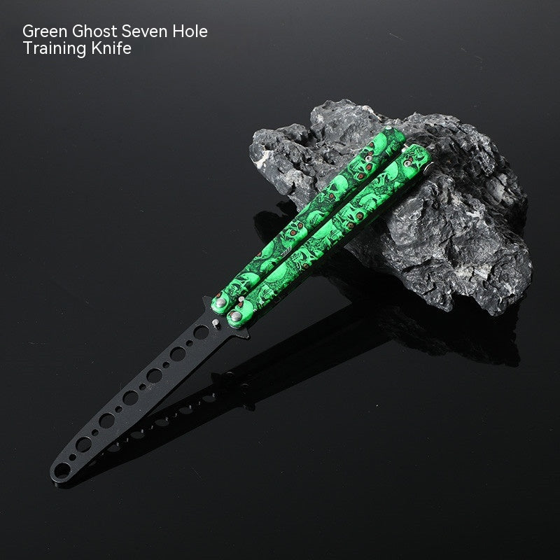 Butterfly Comb Folding Training Knife Stainless Steel Swing Knife