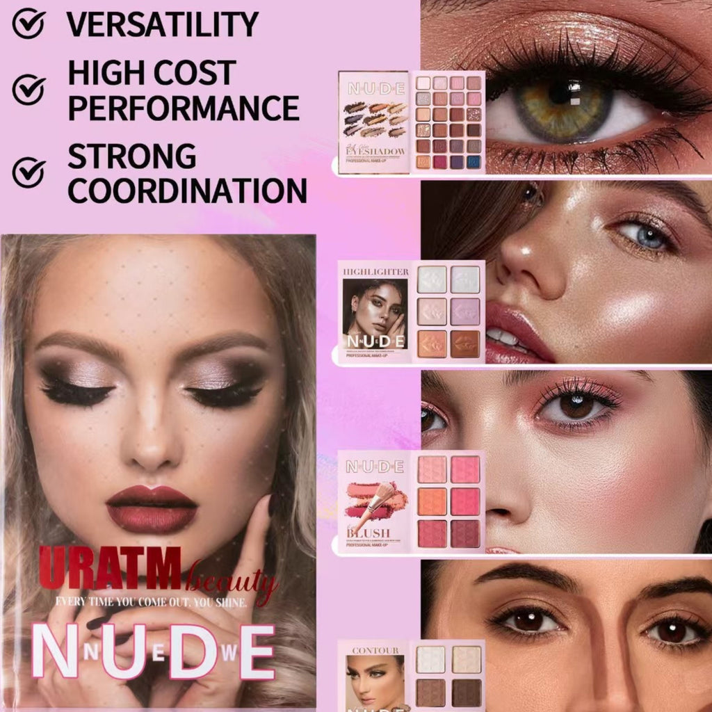 Uratm Multifunctional Eye Shadow Plate Matte Shimmer Blush Highlight Integrated