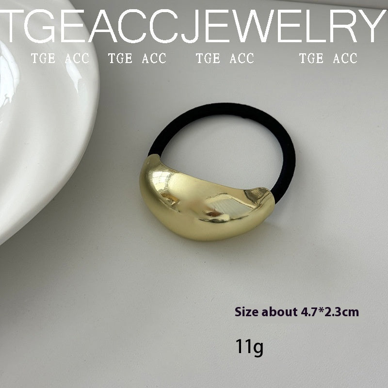 European And American Cold Style Geometric Metal Concave-convex Stretch Retro Head Rope