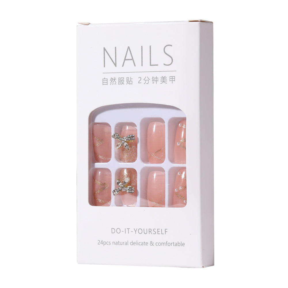 Fake Nail Patches Hand Wearing Art