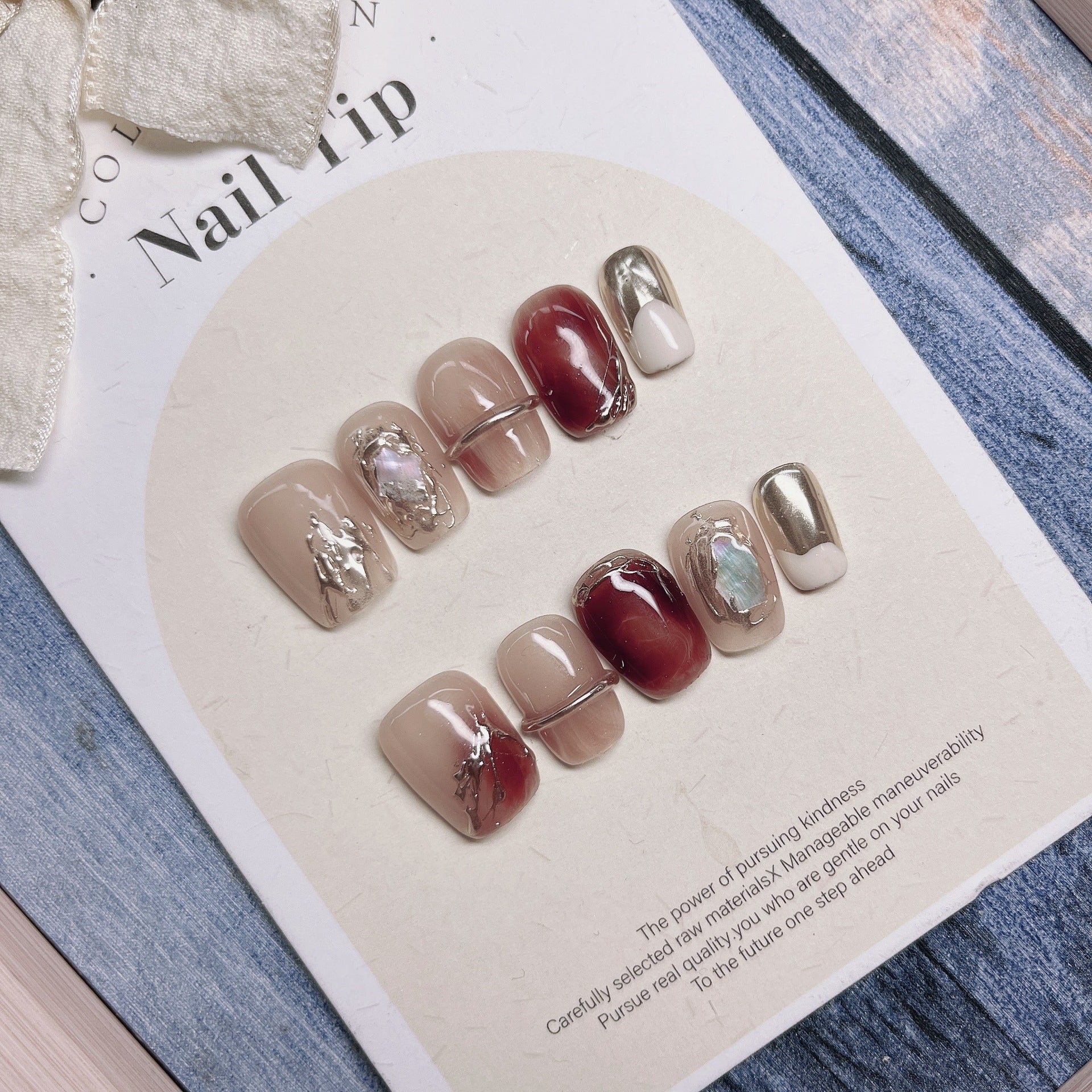 Nail Tip Metal Baroque Hawksbill Handmade Donghai Wear Armor Nail Sticker