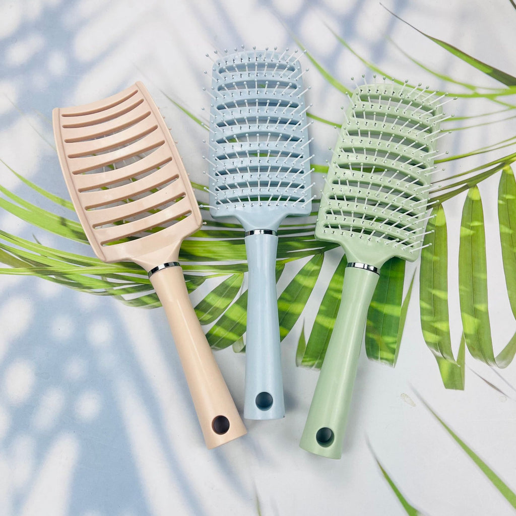 Home Plastic Curved Hollow Fluffy Styling Comb
