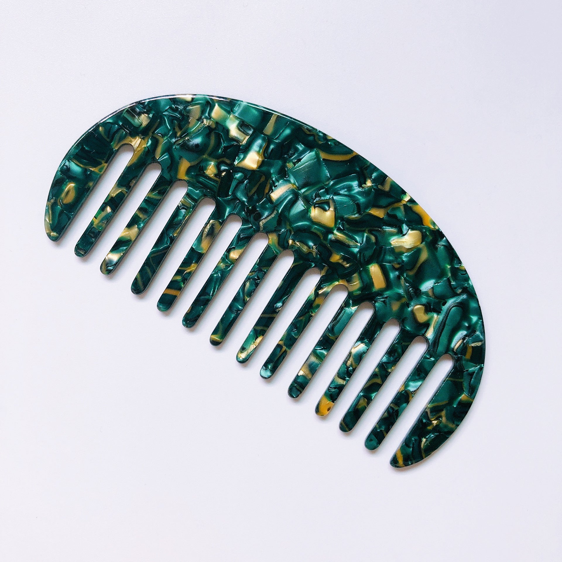 Women's Acetate Plate Semicircle Geometric Comb