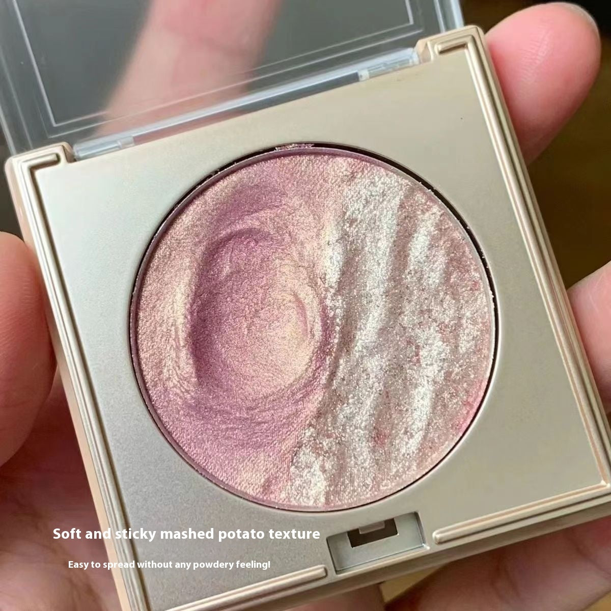Pure Desire For Water Light Fragile Sense Fairy Female Highlight Blush Eye Shadow Three-in-one Double Stitching Highlight
