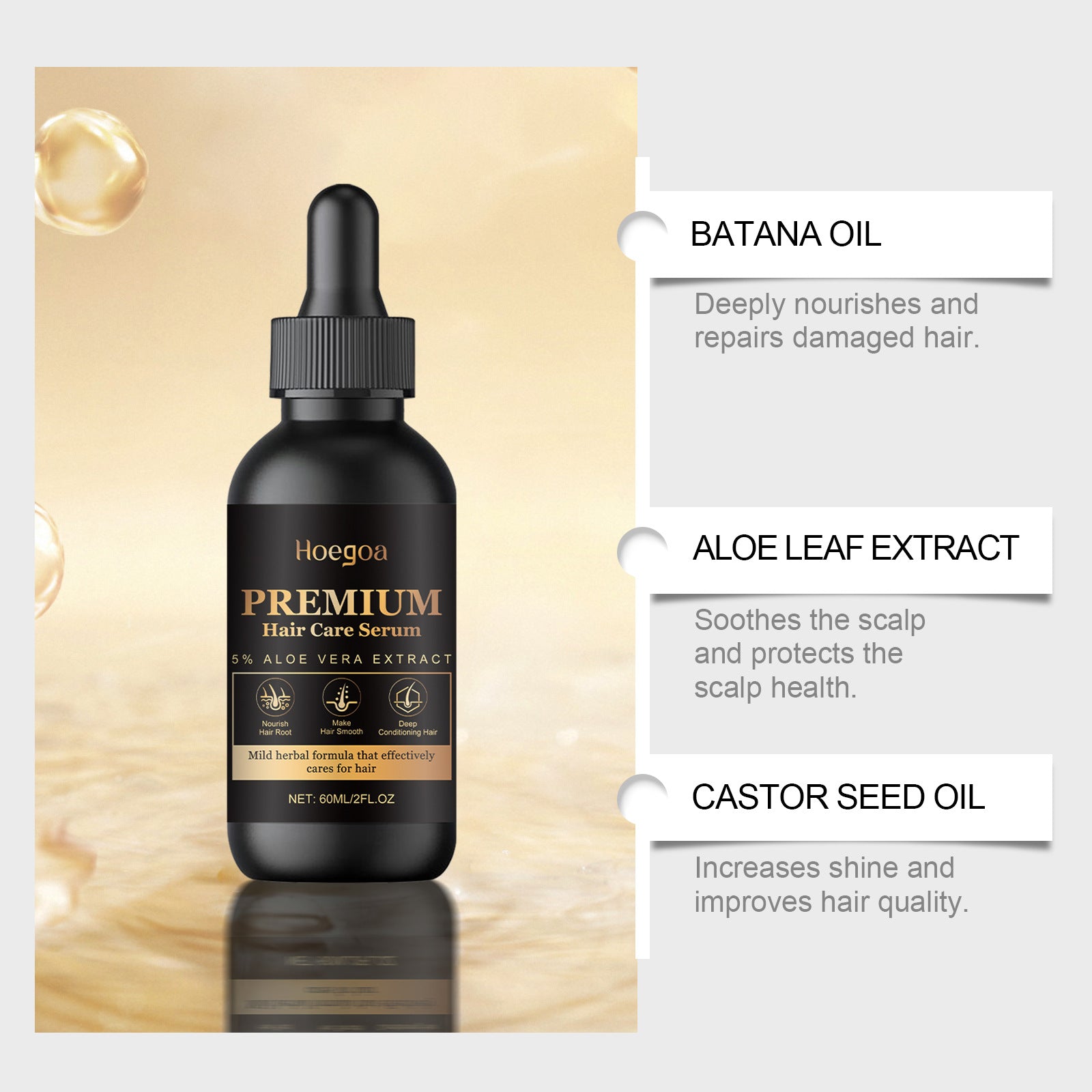 HoeGoa Batana Nourishing Hair Soft And Glossy Improve Hair Quality Hair Care