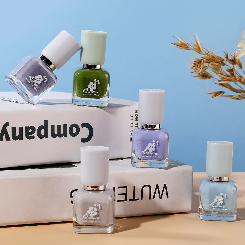 Wutering Water-based Quick-drying Baking-free Long-lasting Tearable Popular Color White Fragrance-retaining Nail Polish