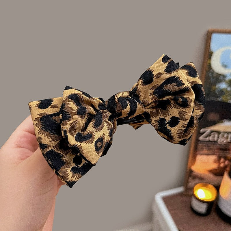 High-grade Headdress Leopard Bow Barrettes
