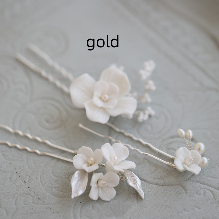 Cold Wind Hard Porcelain Flower Hair Fork