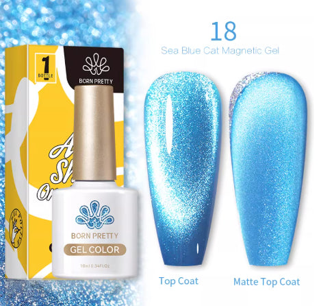 Born Pretty Mirror Porcelain White Cat's Eye White Moonlight Gel Nail Polish
