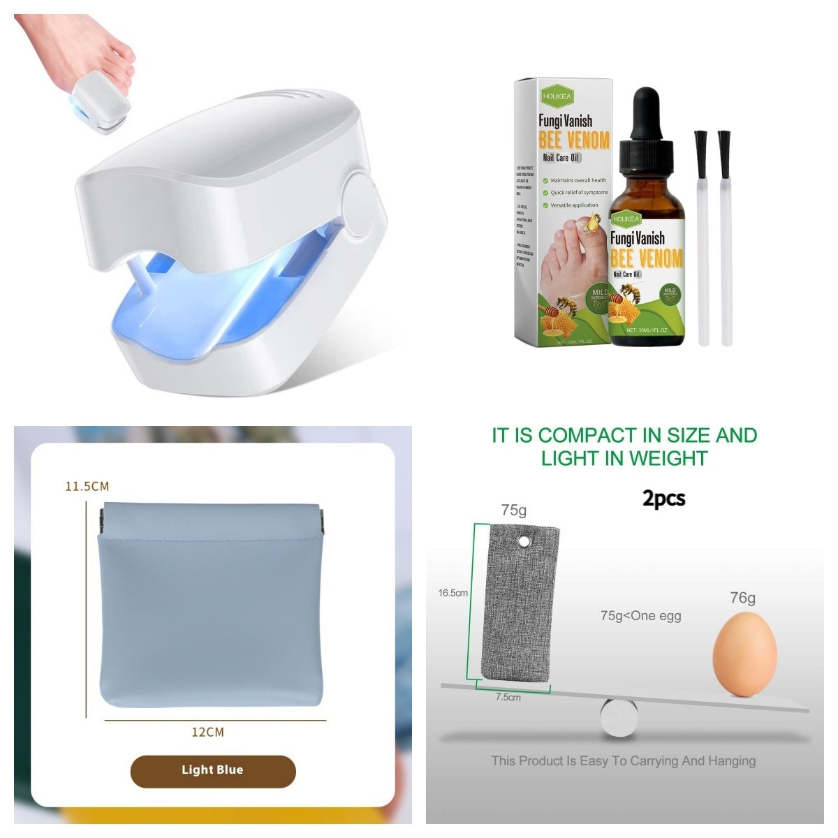 Portable Bag Nail Color Changing Laser Light