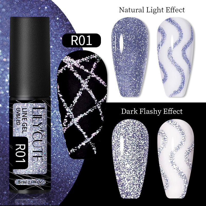 Lilycute Nail Gel With A Glittery Brushed Finish And Reflective Sequins