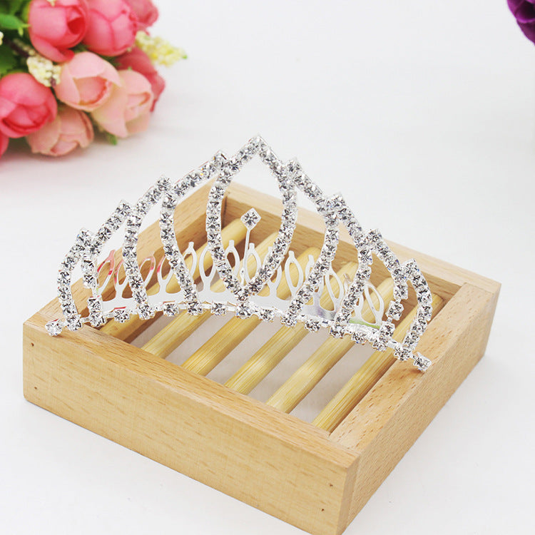 New Bridal Hair Accessories Crown Diamond Comb Full Diamond Alloy