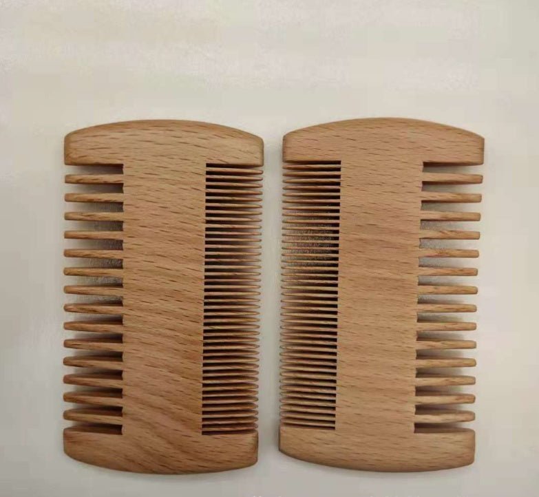 Simple Retro Double-sided Peach And Beech Comb