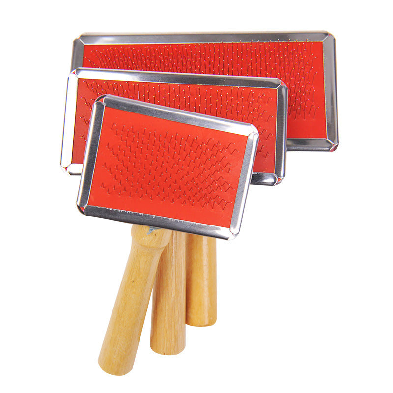 Origin Source Pet Comb Cat Dog Cardigan Comb Solid Wood Dog Beauty Comb Pet Supplies Wooden Handle Needle Comb