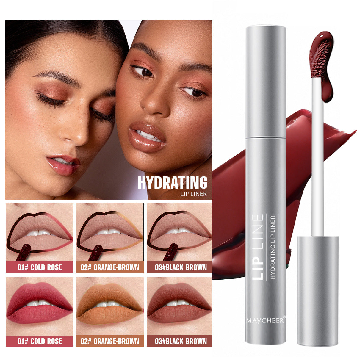 Moisturizing Lip Liner Outline Lip-shaped Water Light Three-dimensional
