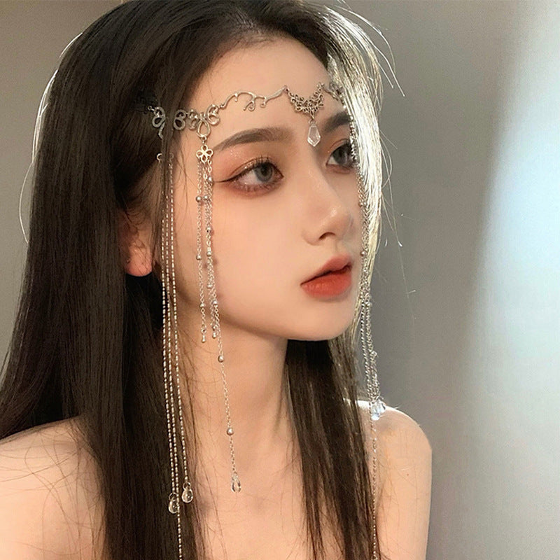 Fashion Water Drop Long Tassel Hairpin