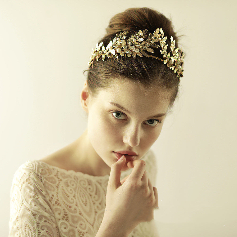 Fashion Three-dimensional Leaf Bridal Headdress