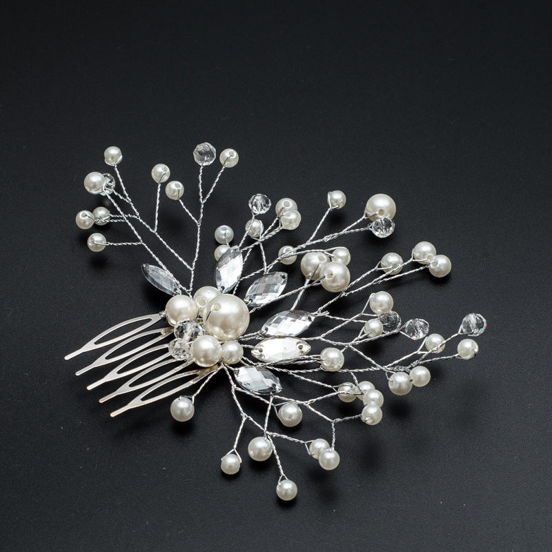 Bridal Headdress Pearl Hair Comb Wedding Bridal Accessories European And American Hot Sale Headdress Factory Direct Wholesale