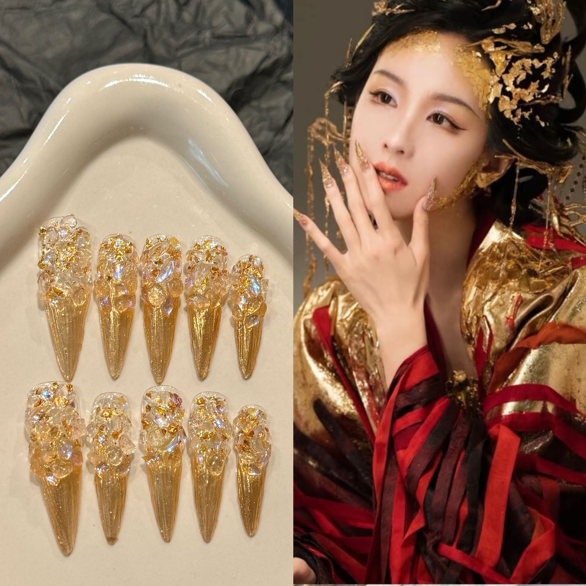 Eternal Night Starry Sky Palace-Style Nail Stickers