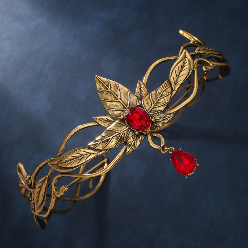 European And American Headdress Alloy Vintage Leaves Headband