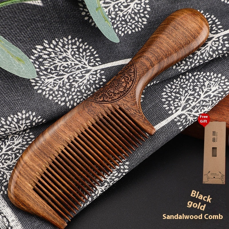 Ebony Comb Natural Genuine Goods Household Wood