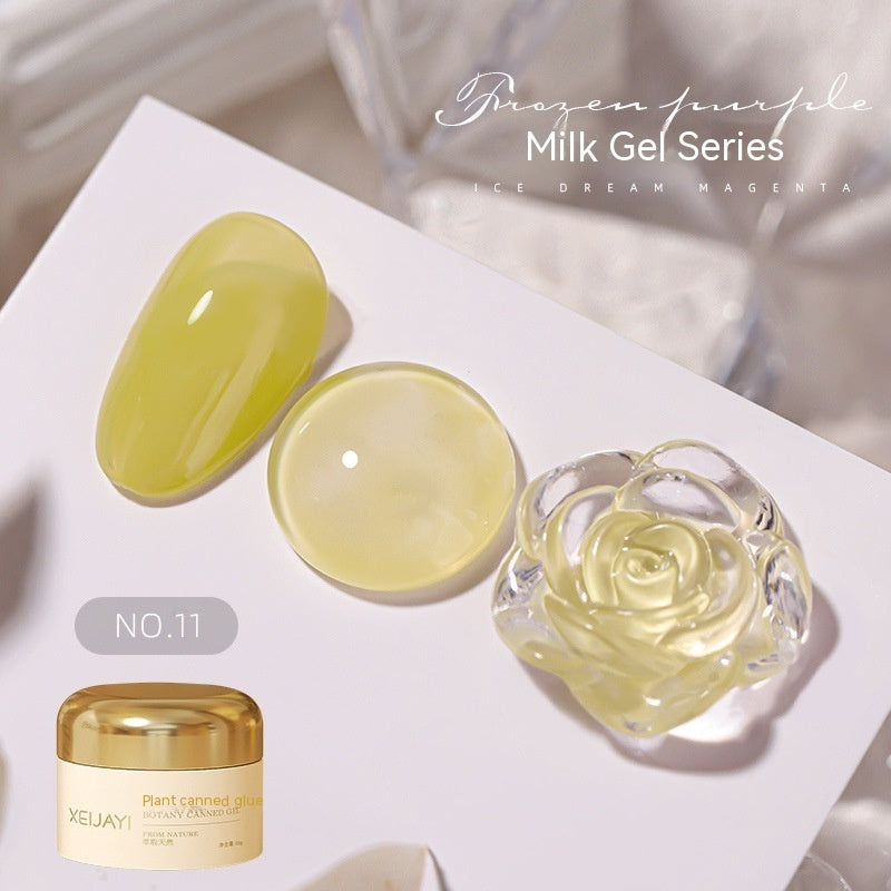 Milk Jelly Spar Cat's Eye Solid Color Summer Ice UV Polish