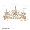 Bright Five-pointed Star Mans Rhinestone Crown