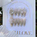 Christmas Cat Eye Flashing Snowflake Christmas Tree Heart-shape Lock Handmade Wear Armor