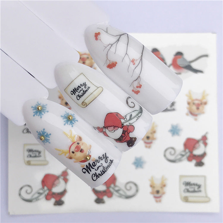 Christmas Tree Watermark Nail Applique Ornaments