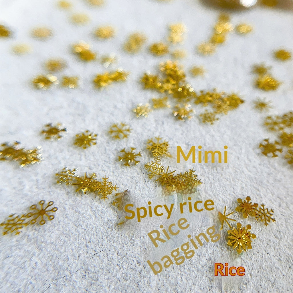 Christmas Snowflake Stud Nail Art Accessories