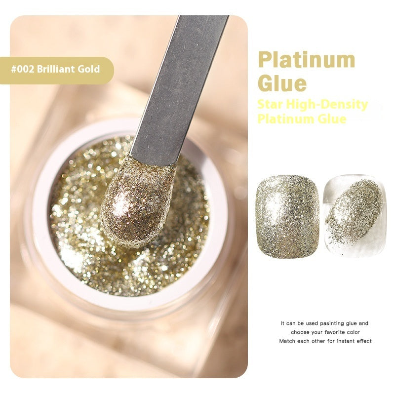 Platinum Glue Star High Density Platinum Nail-beauty Glue Glitter Painted Metal UV Polish