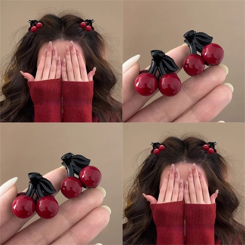 Cute Cherry Hair Clip Small Side Perfect For Half-up Hairstyles