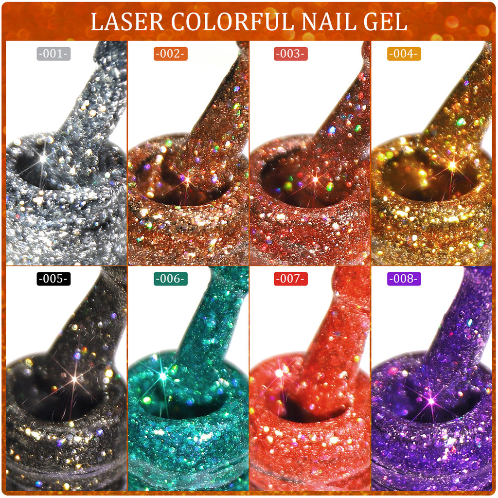 Misscheering Popular Diamond In The Debris Glue Sequins Laser UV Polish Nail Art