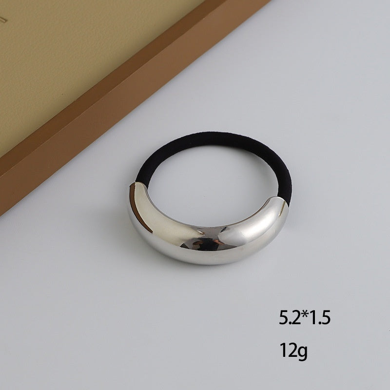 European And American Cold Style Geometric Metal Concave-convex Stretch Retro Head Rope
