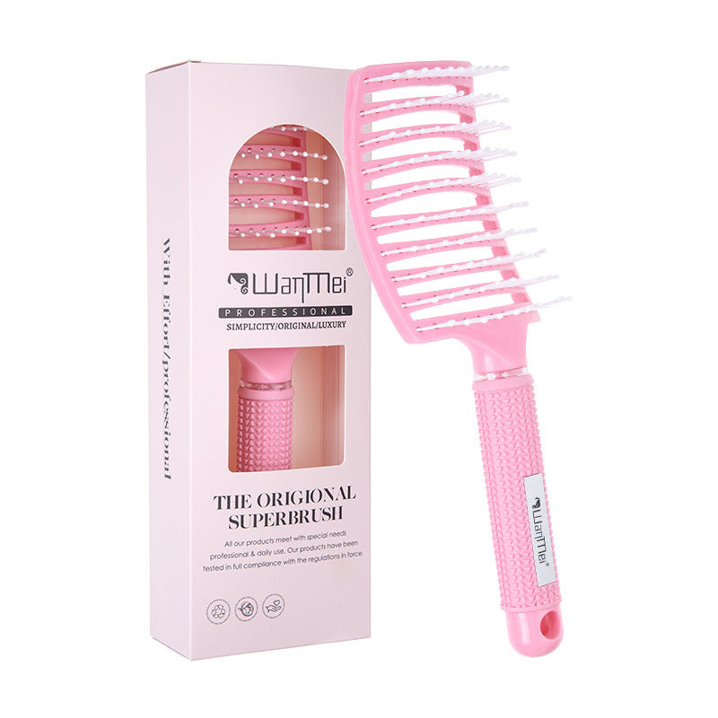 Jelly Color Large Hair Curling Comb Anti-hit
