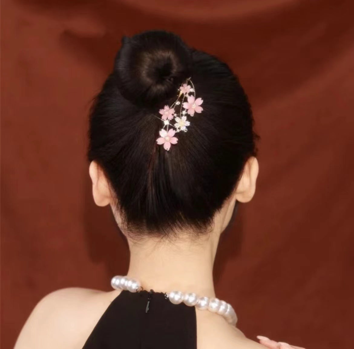 Cherry Blossom Hairpin Female Side Clip