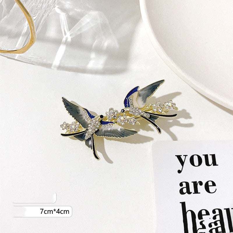 Rhinestone Swallow Tassel Hairpin Women's Back Head