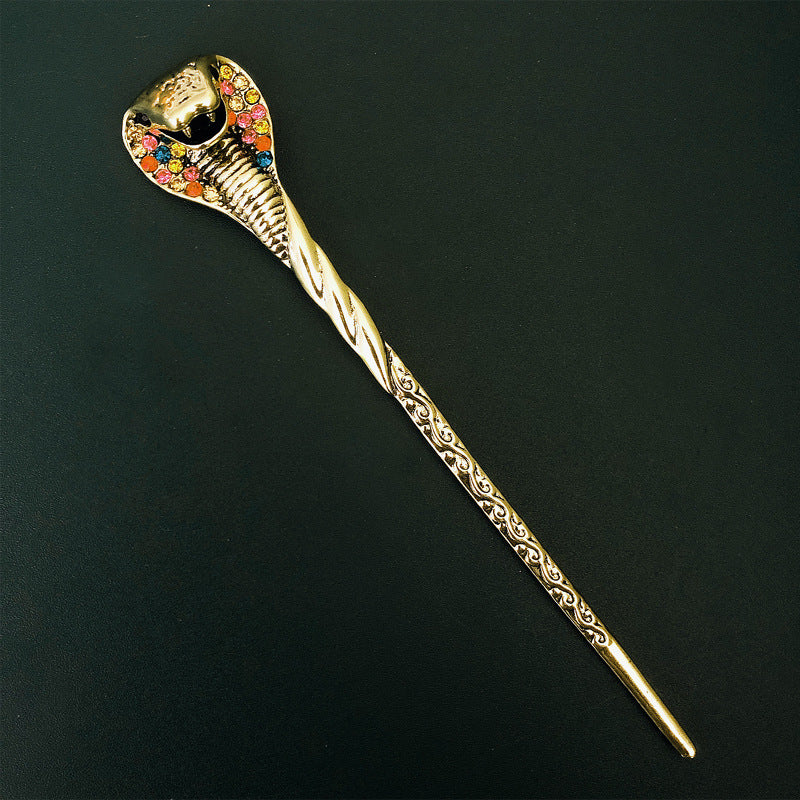 Vintage Cobra Hairpin Diamond Alloy Tiara
