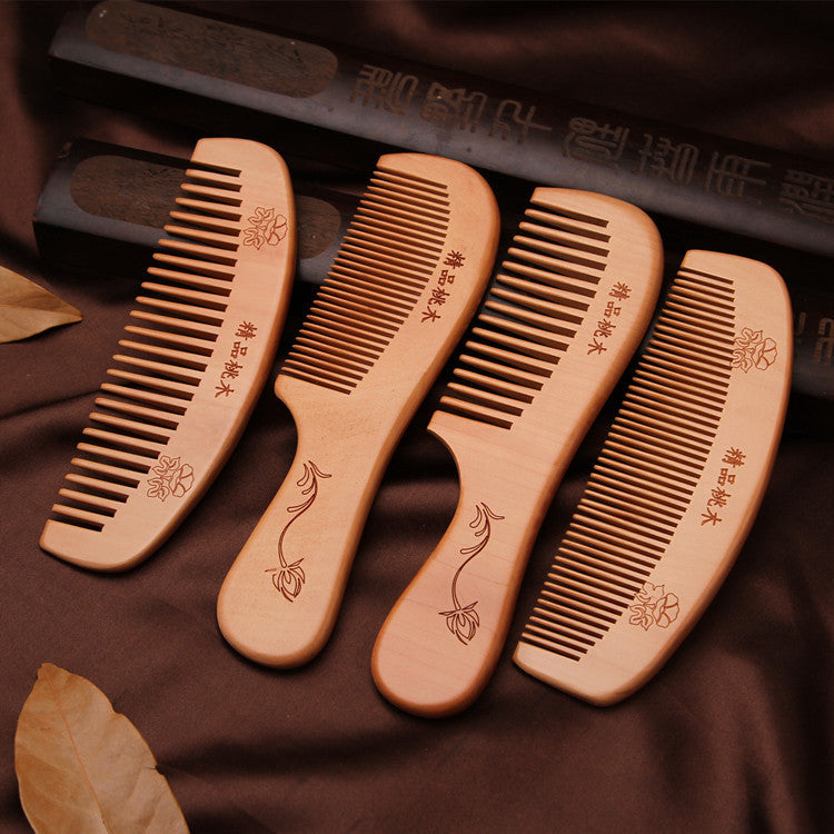 Natural Wood Comb Household Portable Anti-small Electrostatic Massage Hair Comb Long Hair Smooth Comb