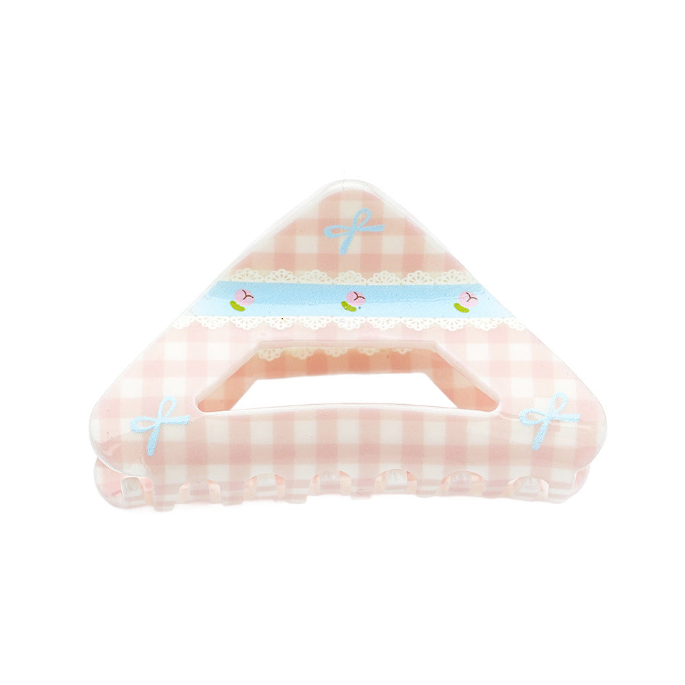 Hairpin Love Floral Plaid Bow Claw Clip