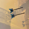 Korean Version Of The Blue Butterfly Hairpin Trumpet