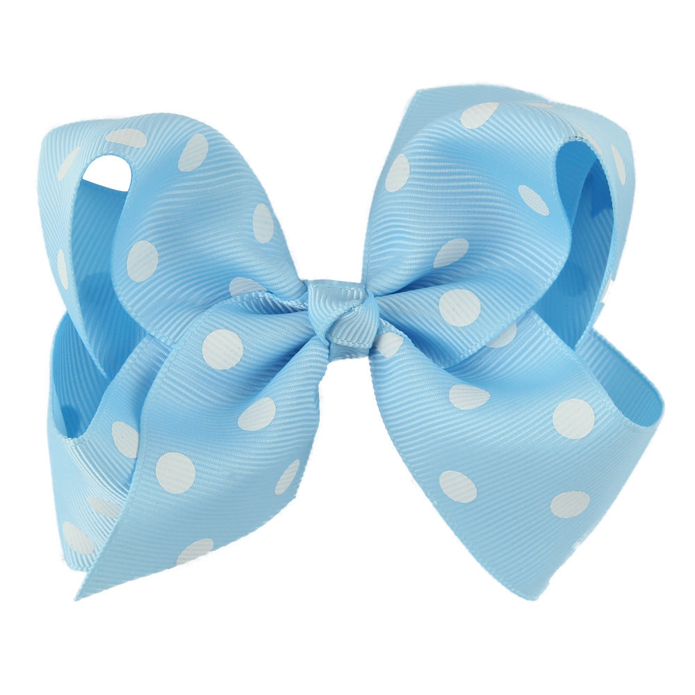 11X6.5CM Polka Dot Bow Hairpin Headwear
