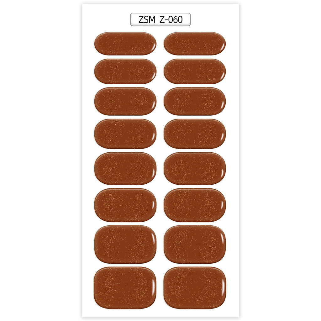 Solid Color Glitter Gel Nail Sticker