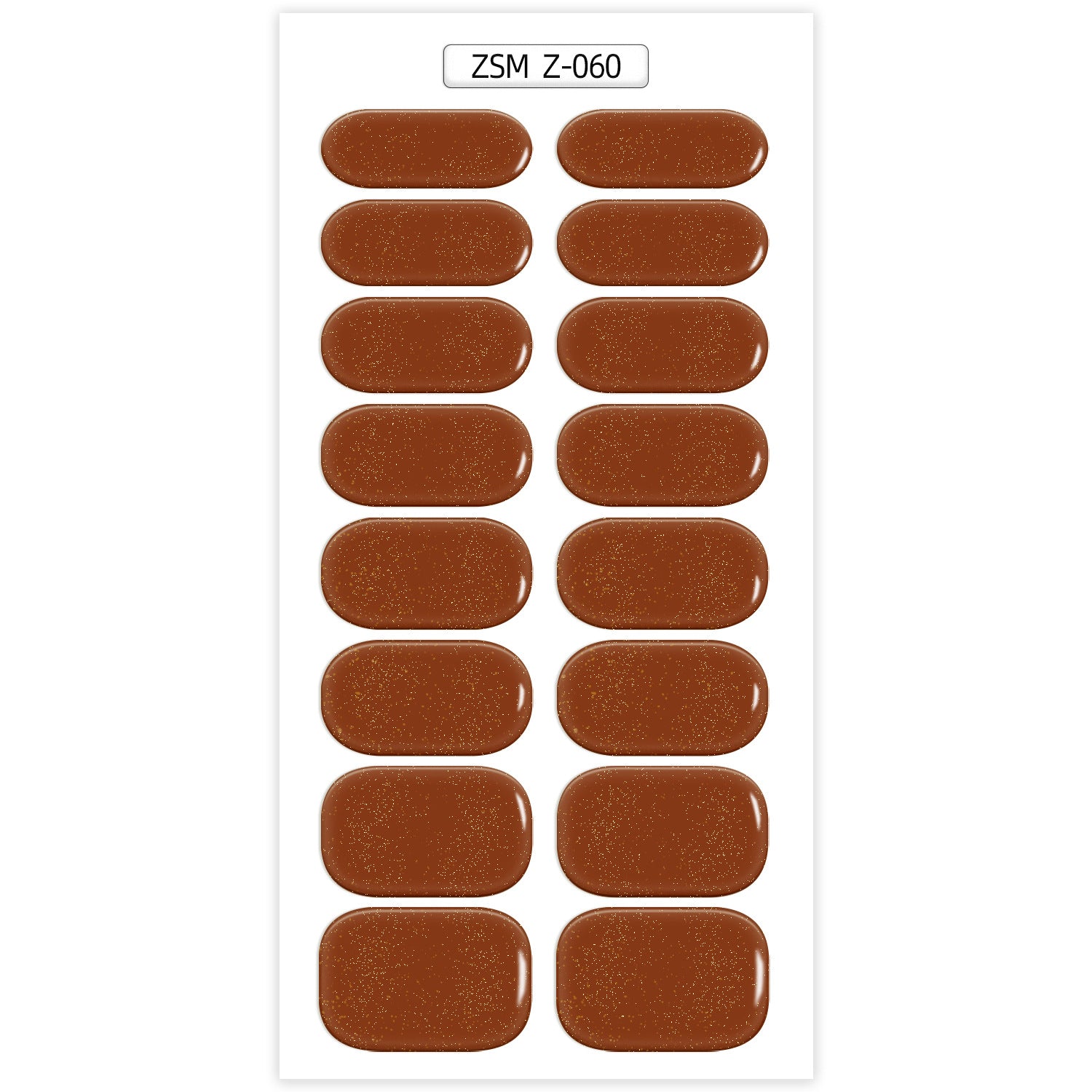 Solid Color Glitter Gel Nail Sticker