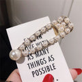 Cute Hair Clips For Bun Styling, Minimalist & Unique Metallic Texture Hair Accessories With Rhinestones And Elegant Pearls